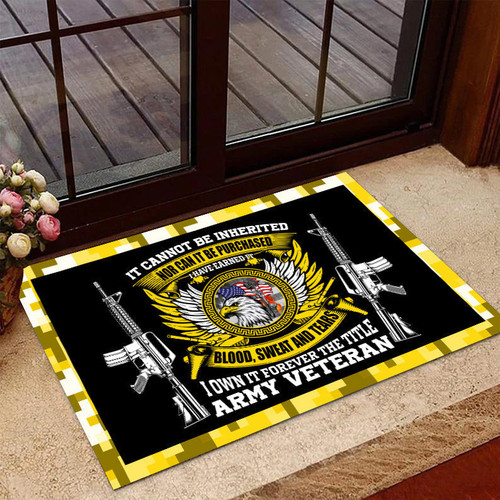 Veteran Welcome Rug Veteran Doormat I Own It Forever The Title Army Veteran Eagle Doormat