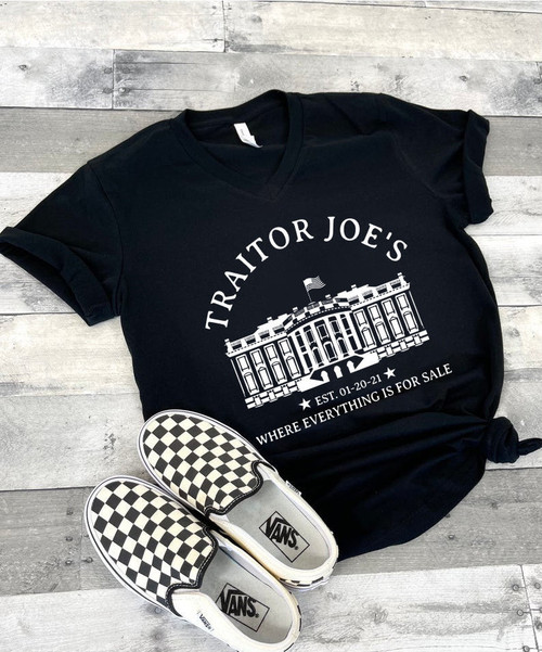 Traitor Joe's Where Everything Is For Sale V-Neck T-Shirt