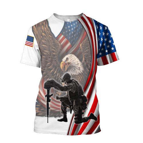 Stand For The Flag Knee For The Fallen 3D Shirt, All Over Printed Shirts, Veteran Shirt