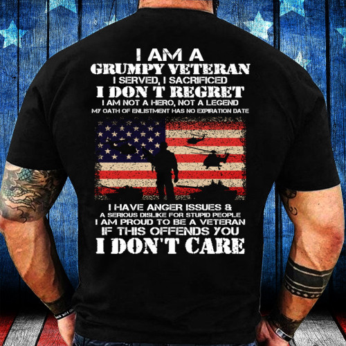 I Am A Grumpy Veteran I Don't Care Premium T-Shirt