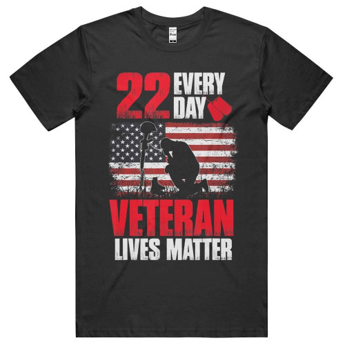 22 Every Day Veteran Lives Matter Tshirt Veteran Day Gift T-shirt
