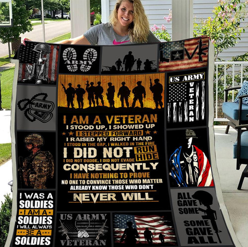 I Am A Veteran I Did Not Consequently Fleece Blanket