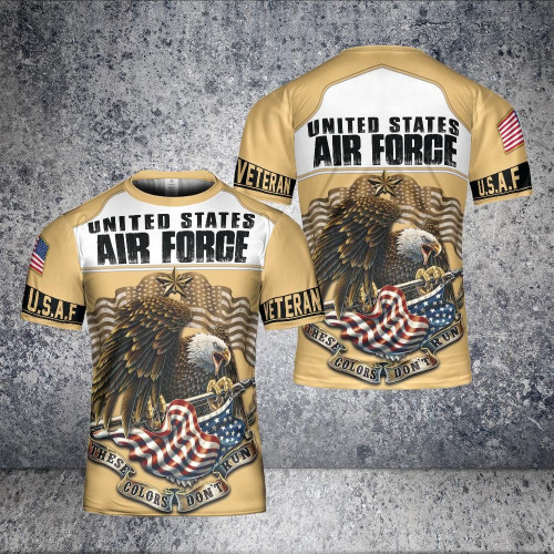 USAF Veteran, U.S Air Force Veteran, These Color Don't Run 3D Shirt All Over Printed Shirts