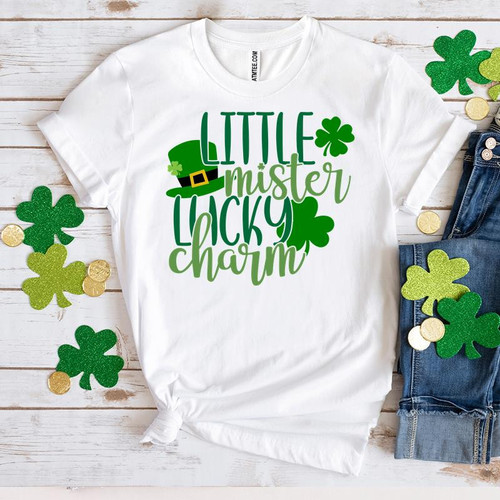 St Patrick's Day Shirts, Little Mister Lucky Charm Shamrock 1ST-26 T-Shirt