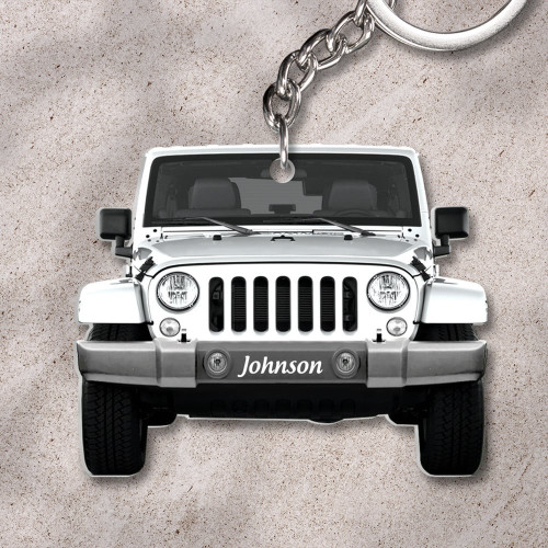 Jeep Keychain, Best Gift For Jeep Lovers, Jeep Acrylic Keychain, 2D Flat Keychain