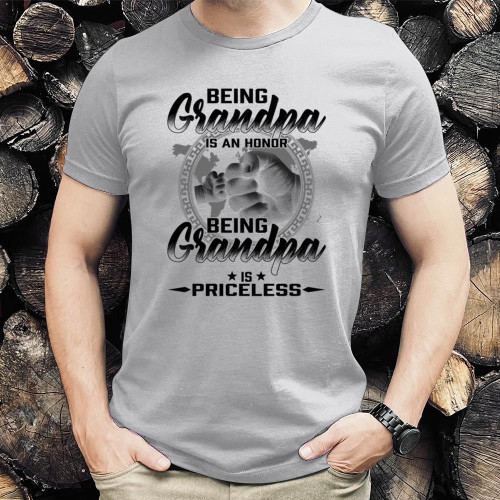 Being Grandpa Is An Honor Being Papa Is Priceless T-Shirt L1303