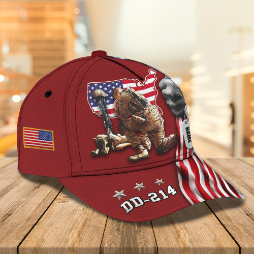 Custom 3D Baseball Cap Hat For Veteran, Dd 214 Cap Hat, Us American Veteran Classic Cap Hat
