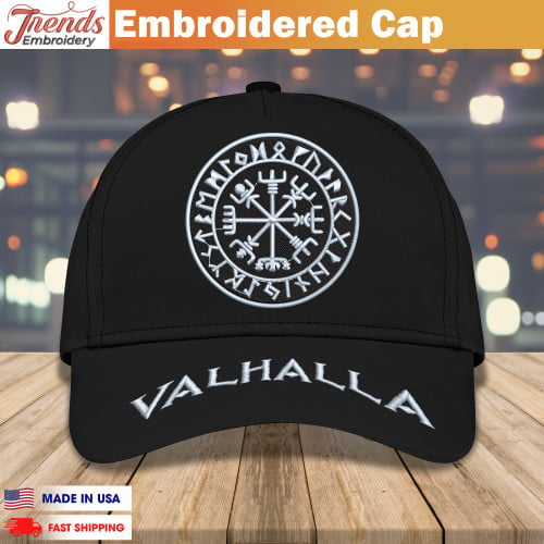 Vegvisir Viking Compass Embroidery Hat Valhalla Embroidered Baseball Cap