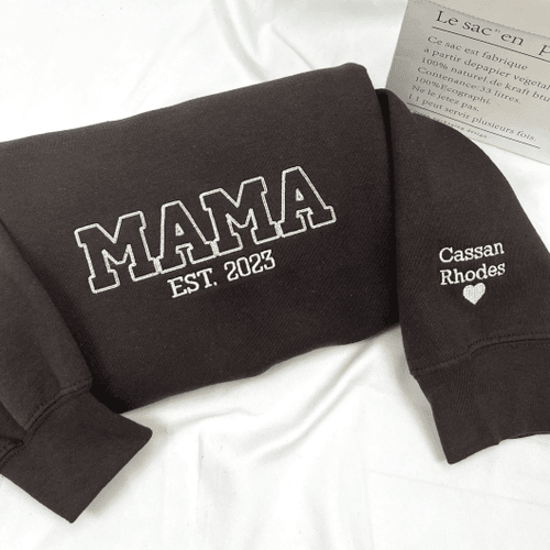 Custom Mama Embroidered Sweatshirt - HKM