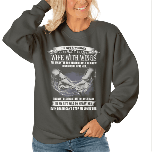 Payment To Order I'm A Husband To A Beautiful Wife With Wings Sweatshirt, Black, XL