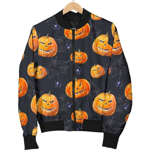 Pumpkin Halloween Day Pattern 3d Printed Unisex Bomber Jacket