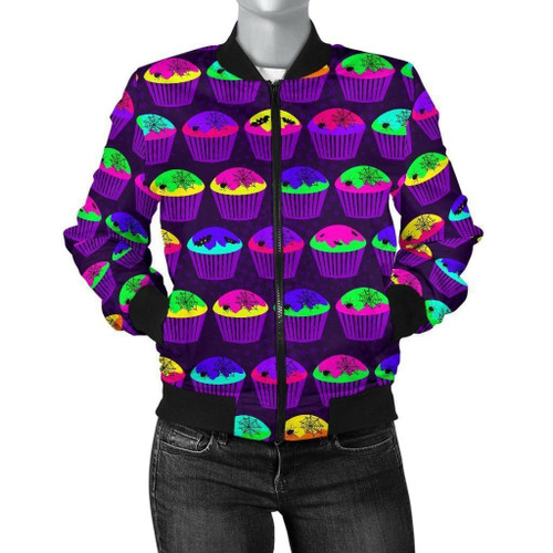Cup Cake Halloween 3d Printed Unisex Bomber Jacket