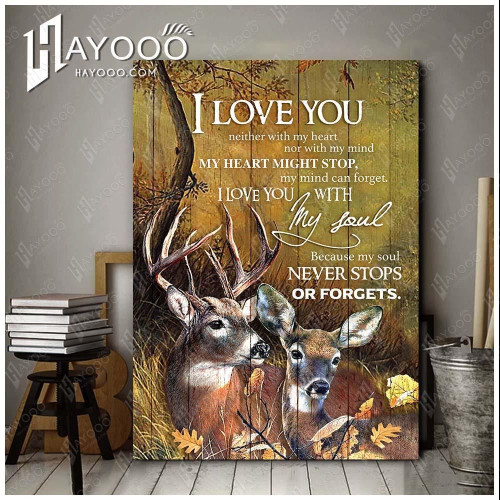 Deer - Matte Canvas - I Love You With My Soul