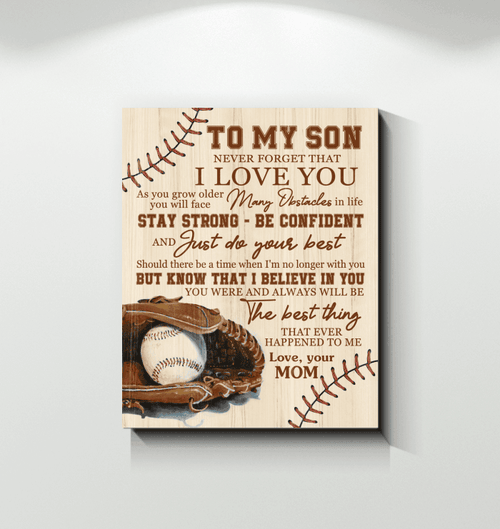 Baseball Matte Canvas Gift For Son Never Forget That I Love You