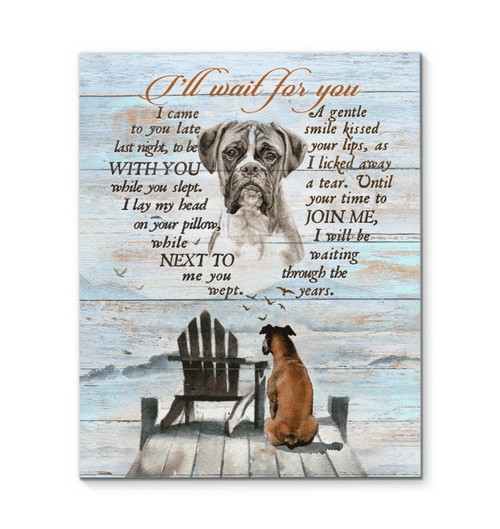 Matte Canvas Gift For Boxer I'll Wait For You