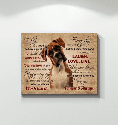Boxer Worry Less Smile More Special Matte Canvas Gift