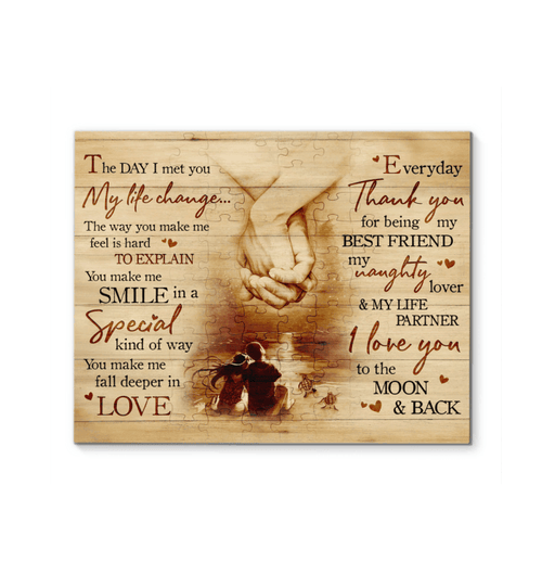 Matte Canvas Gift For Wife Love You To The Moon And Back