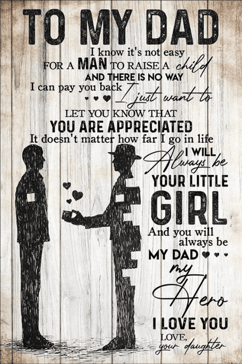 Son/girl Gift For Dad Matte Canvas I'll Always Be Your Little Boy/girl