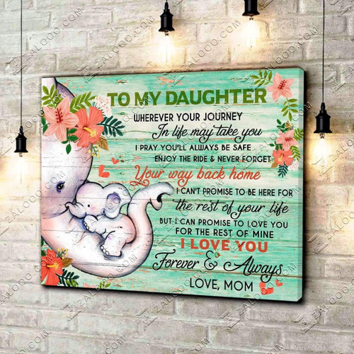 Matte Canvas Gift For Daughter Never Forget The Way Back Home