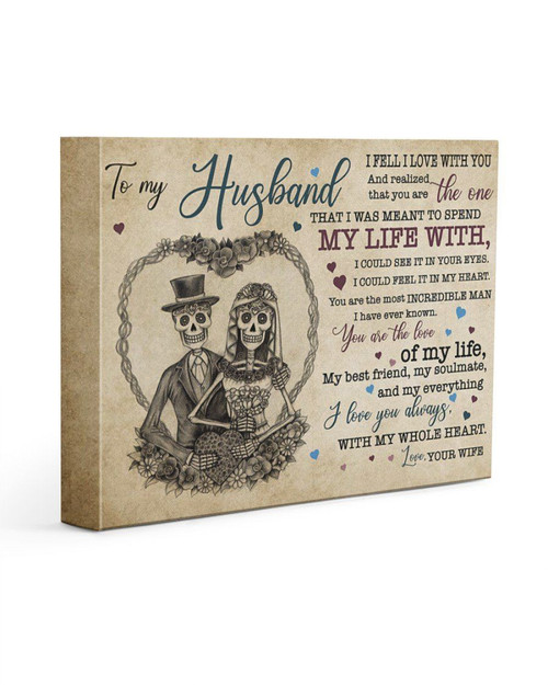 I Fell In Love With You Halloween Wife To Husband Matte Canvas Matte Canvas