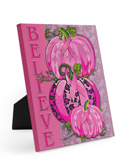 Gift For Best Friend Breast Cancer Pumpkin Believe Matte Canvas