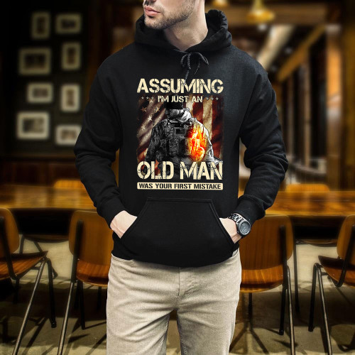 Assuming I'm Just An Old Man Printed 2D Unisex Hoodie