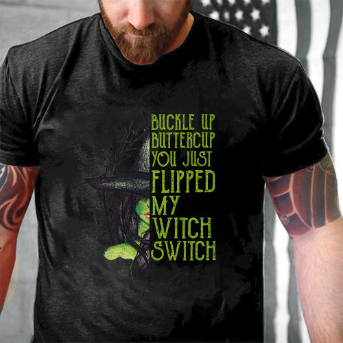 Halloween Classic Witch Buckle Up Buttercup Printed 2D Unisex T-Shirt
