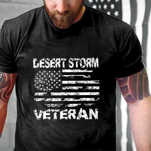 Veterans Desert Storm Combat Veteran Printed 2D Unisex T-Shirt