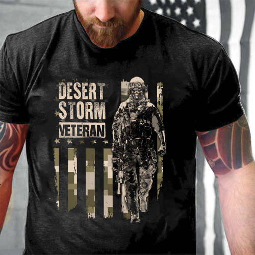 Veterans Desert Storm Veteran Printed 2D Unisex T-Shirt