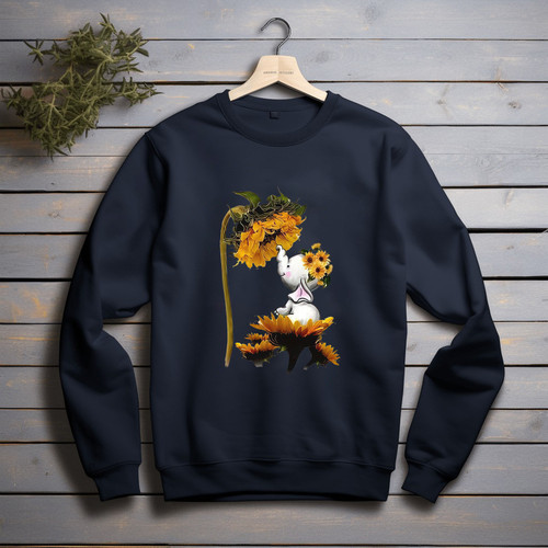 Elephant Sunflower For Cute Girls Printed 2D Sweatshirt