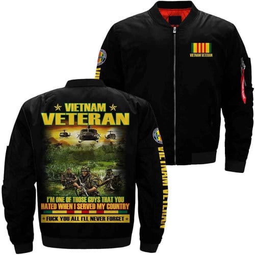 I Am A Vietnam Veteran I Love Freedom Unisex Bomber Jacket