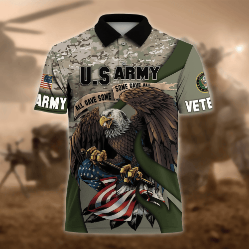 Premium US Army Veteran Polo Shirt PVC11030102