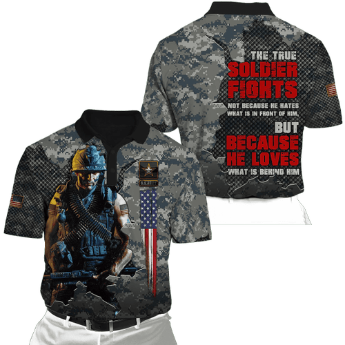Us Army Veteran Polo Shirt 3D All Over Printed