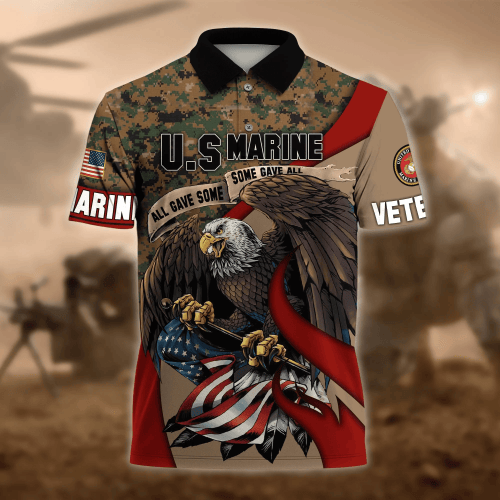 Premium US Marine Veteran Polo Shirt PVC11030104