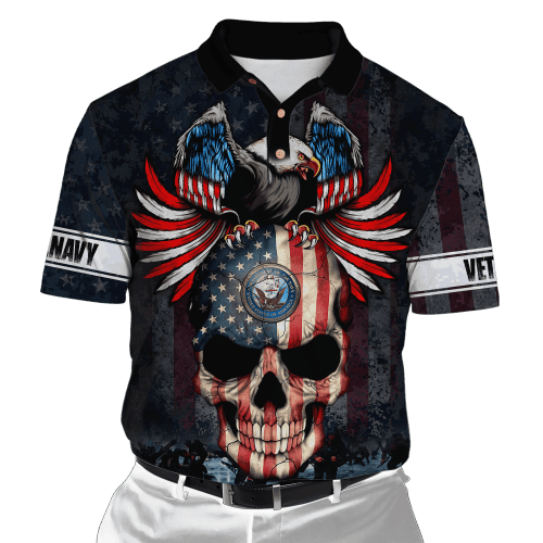 All Over Printed U.S Navy Veteran Unisex Polo Shirt MON28072201- NA