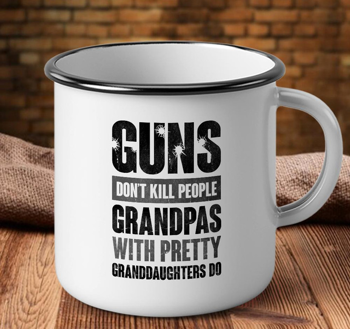 Veteran Mug, Gifts For Dad, Guns Don't Kill People Grandpas Will Pretty Camping Mug - ATMTEE