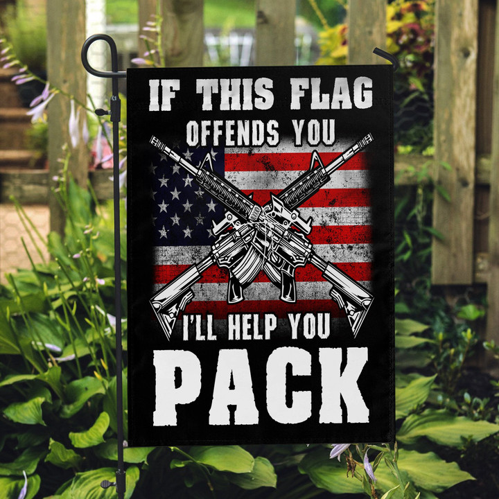 Veteran Flag, Gift For Veteran, If This Flag Offends You Ill You Pack Garden Flag - ATMTEE