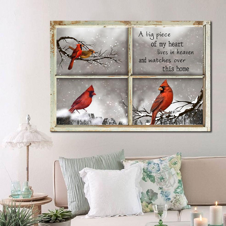 Piece Of My Heart Cardinal Bird Poster - ATMTEE