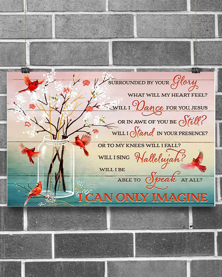 Glass Willow Cardinals Imagine Poster - ATMTEE
