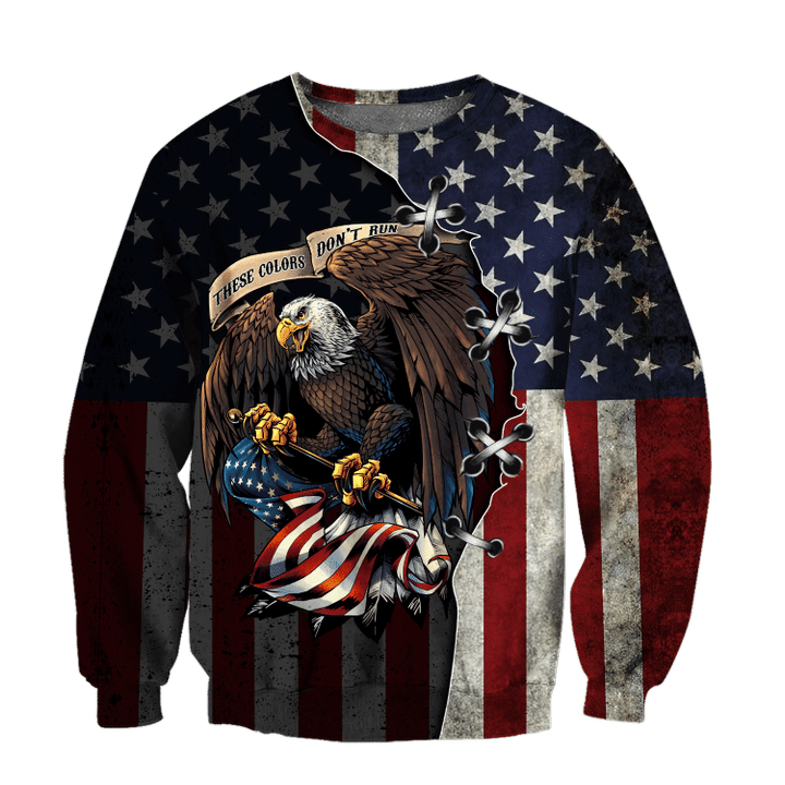 Veteran Sweatshirt, These Color Don't Run Veteran 3D All Over Printed Sweatshirts - ATMTEE