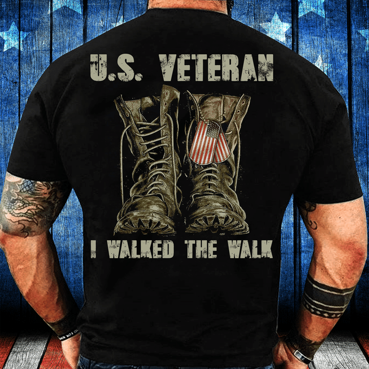 Veterans Shirt U.S. Veteran I Walked The Walk T-Shirt - ATMTEE
