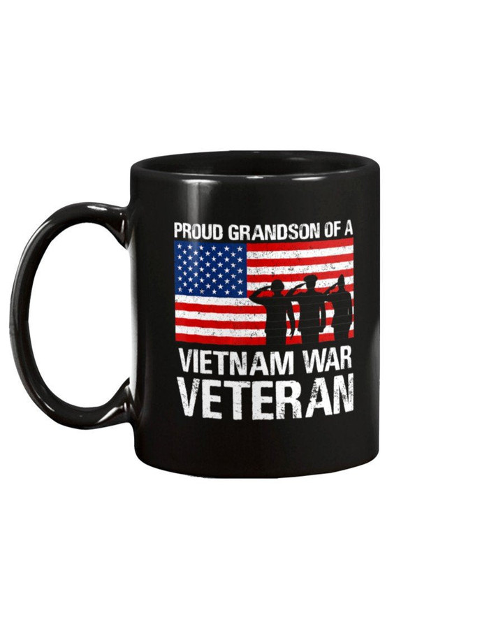 Military Family Gift Proud Grandson of Vietnam Veteran Mug - ATMTEE