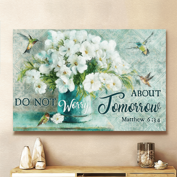 Do Not Worry About Tomorrow, God Canvas, Christian Wall Art