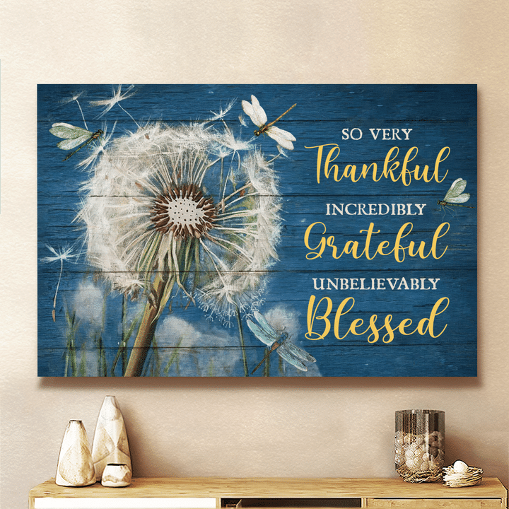 Thankful Graceful Blessed - Landscape Canvas, Poster - Wall Art