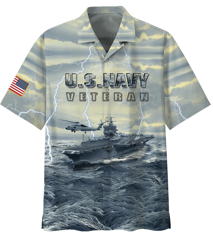 Veteran Shirt, U.S Navy Veteran Hawaiian Shirt