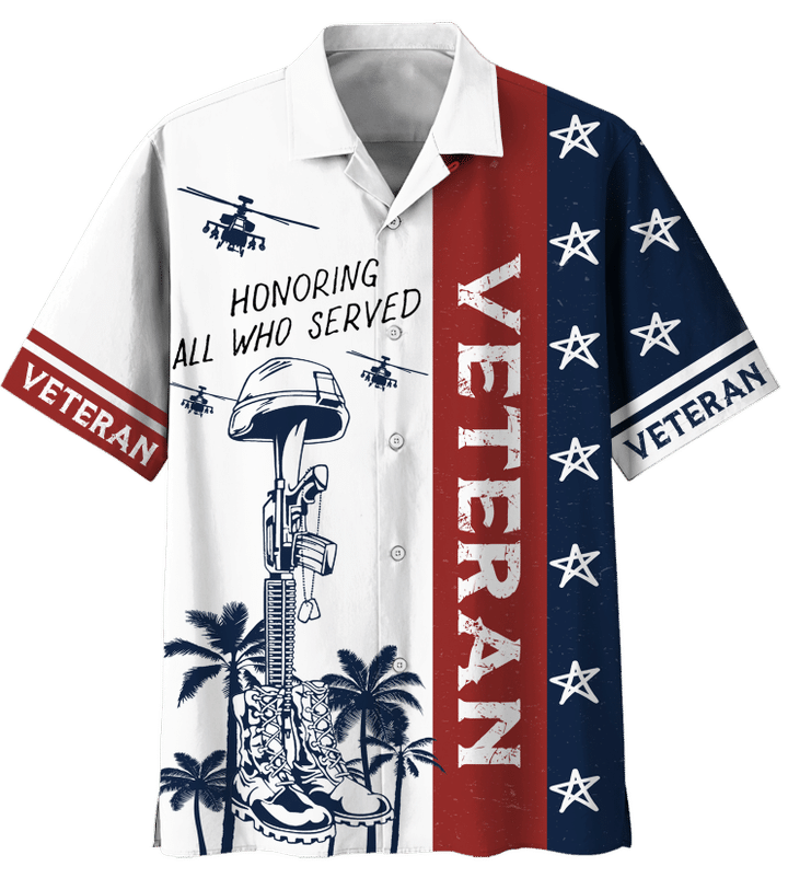 Veteran Shirt, Honoring All Who Served V5 Hawaiian Shirt
