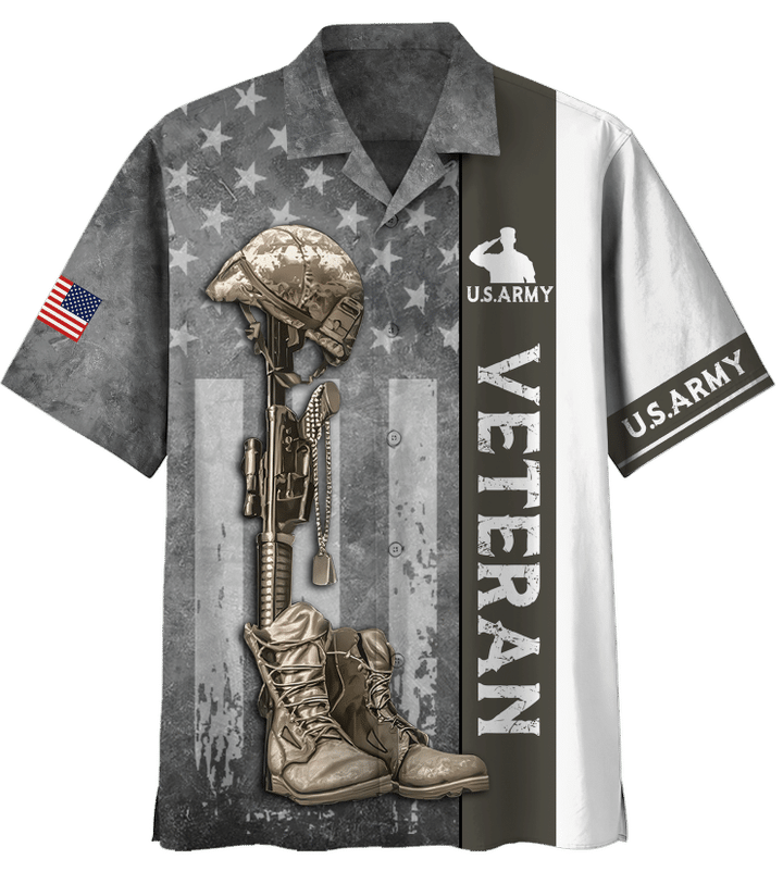 Veteran Shirt, US Army Veteran Hawaiian Shirt