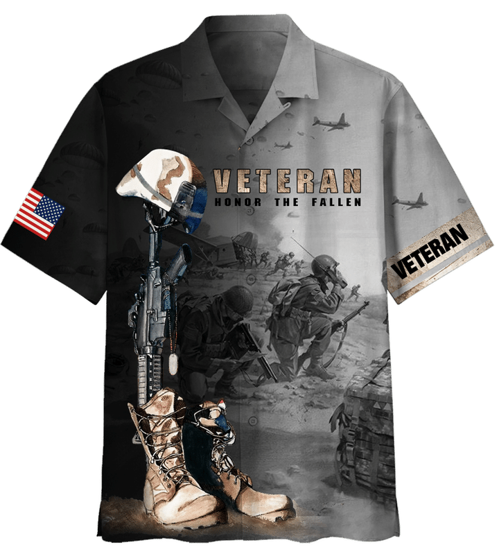 Veteran Shirt, Veteran Honor The Fallen V7 Hawaiian Shirt