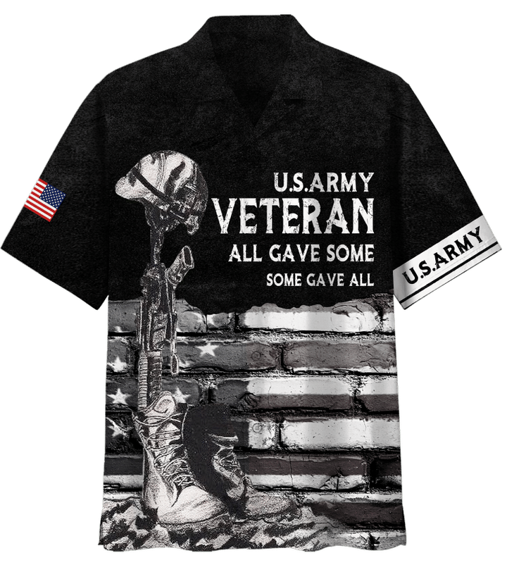 Veteran Shirt, US Army Veteran All Gave Some Some Gave All Hawaiian Shirt