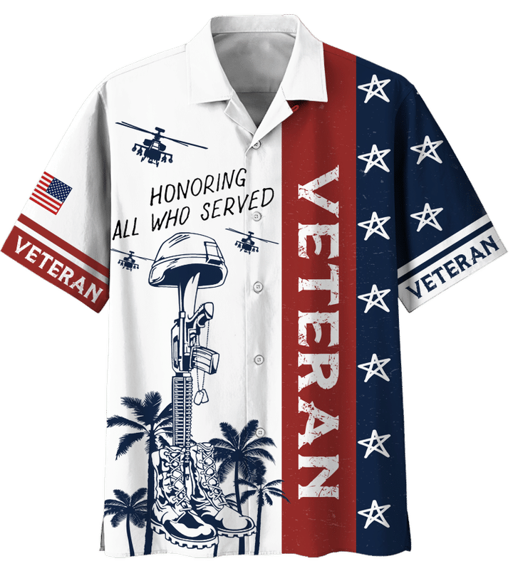 Veteran Shirt, Honoring All Who Served Veteran Hawaiian Shirt